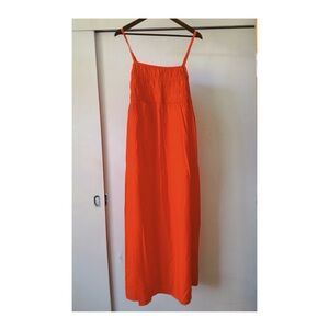Elegant Red/Orange Maxi Dress